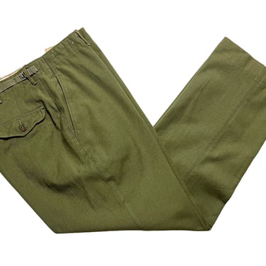 Vintage Korean War M-1951 US Army Wool Field Trousers / Pants ~ Medium Regular / 33 Waist ~ OD ~ 1950s ~ 