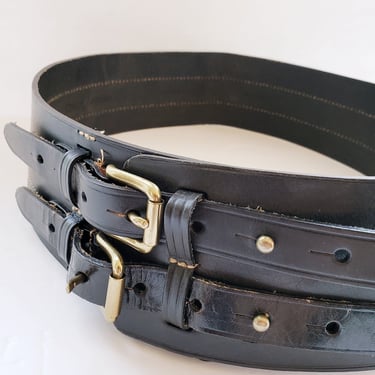 90s Ralph Lauren レザーベルト　ブラックポニー　vintage ポニープラーク レザー ベルト（ベルト）｜POLO RALPH LAUREN