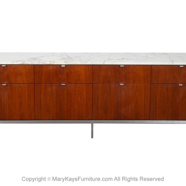 Mid-Century Marble Florence Knoll Executive Credenza File Cabinet 