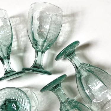 Vintage Sea Glass Goblets (set of 5)