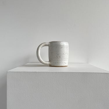 handmade white stoneware mug 