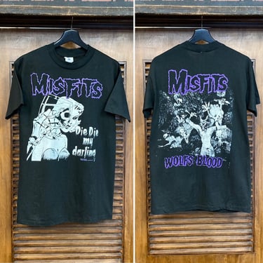Vintage 1990’s Dated 1990 “Misfits” Rock Band Two-Sided T-Shirt, Die Die My Darling, Brockum, 90’s Tee Shirt, Vintage Clothing 