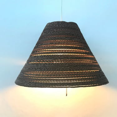 Corrugated Cardboard Light Pendent Natural Vintage 