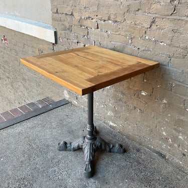 Cast Iron & Reclaimed Wood Bistro Table