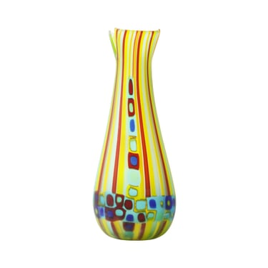 Anzolo Fuga Rare Hand Blown Glass Vase with Corroso Finish 1958-60 - SOLD