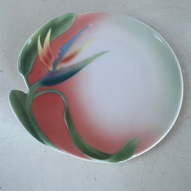 Vintage Franz porcelain plate bird of paradise theme FZ00031 