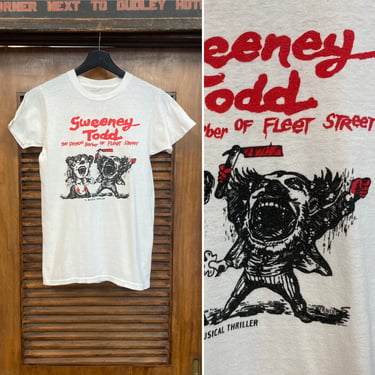 Vintage 1980’s “Sweeney Todd” Musical Cartoon Demon Barber T-Shirt, 80’s Tee Shirt, Vintage Clothing 