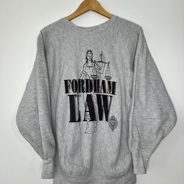 Vintage Fordham Law Graphic Crewneck Sweater