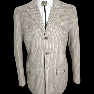 Vintage 1960s LASSO WESTERN WEAR Wool Jacket ~ size 38 ~ blazer / sport coat ~ Rockabilly / Cowboy ~ 60s 