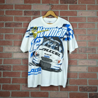 Vintage 90s Double Sided NASCAR Ryan Newman ORIGINAL All Over Print Racing Tee - Extra Large 