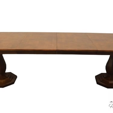 HENREDON FURNITURE Italian Modern Style 120" Double Pedestal Dining Table 