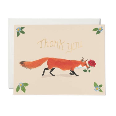 Thanks Fox Thank You Card