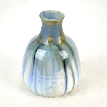 Studio ceramic vase brand KK Limited 3/90 mid century 60s 70s flower vase vintage craquelure brocante modern retro design pottery 