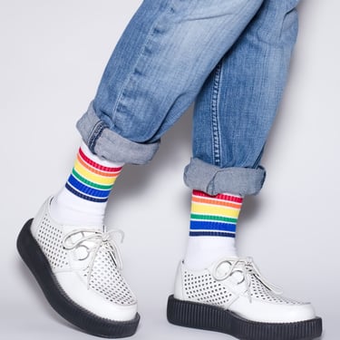 Colorful Striped Crew Ankle Tube Socks 