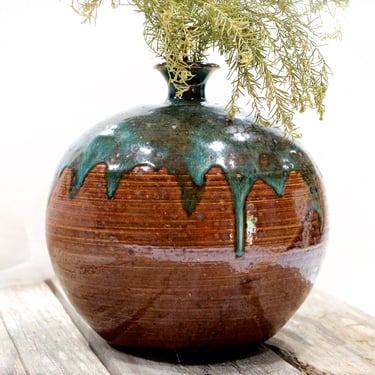 VINTAGE: Unique Signed Studio Pottery Vase -  Handcrafted Pottery - SKU 27-D-00032556 