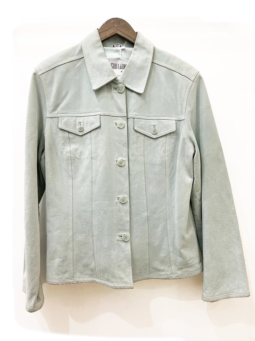 Guillaume Light Blue Suede Jacket | Consignment Brooklyn | Brooklyn, NY