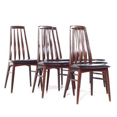 Niels Koefoed Eva Mid Century Danish Rosewood Dining Chairs - Set of 6 - mcm 