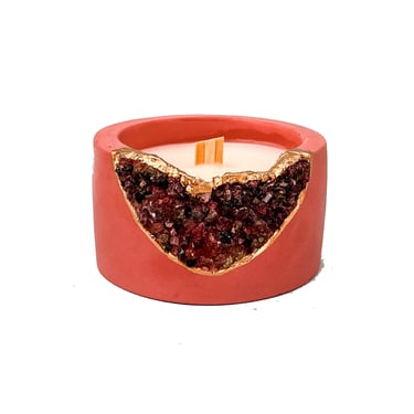 Holiday Candle | Geode Crystal Soy Candle | Concrete Candle | Christmas Gifts 
