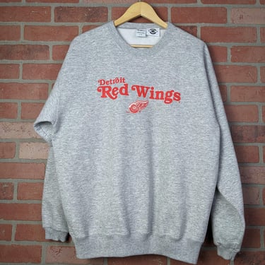 Vintage 90s NHL Detroit Red Wings Hockey ORIGINAL Crewneck / Sweatshirt - Large 