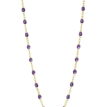 16.5" Classic Gigi Necklace - VIOLET + YELLOW GOLD