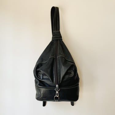 Soft Black Origami Convertible Backpack