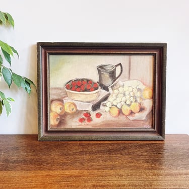 Vintage Mid-Century Original Oil Painting - Still Life - Signed by Artist 