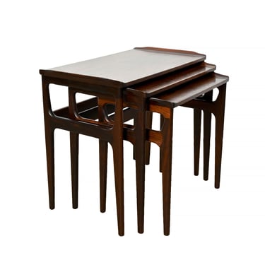 Rosewood Nesting Tables designed by Erling Torvits Heltborg Mobler Danish Modern 