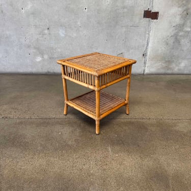 Vintage Rattan Side Table