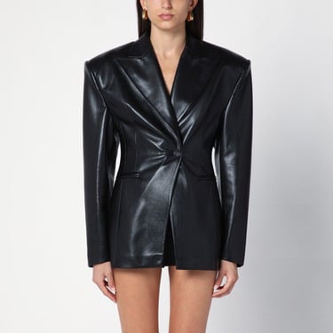 The Andamane Black Leatherette Ottavia Jacket Women