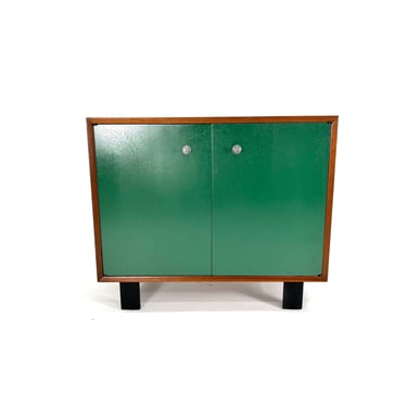 George Nelson Walnut Two Door Cabinet for Herman Miller