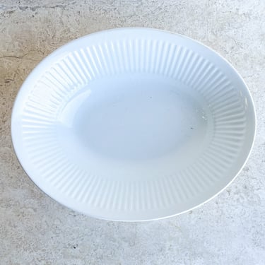 Oval Vintage Ironstone Vegetable Bowl Athena Johnson Bros Stoneware White Bowl Modern Farmhouse Serving Bowl Table China 