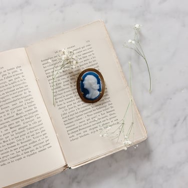 1930s french limoges cameo brooch