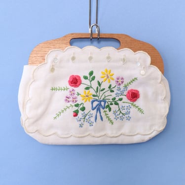 Wildflower Embroidered Handbag