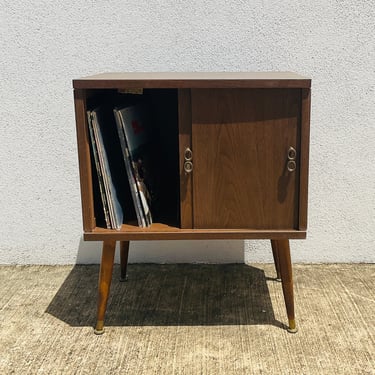 MCM Wood Record Cabinet