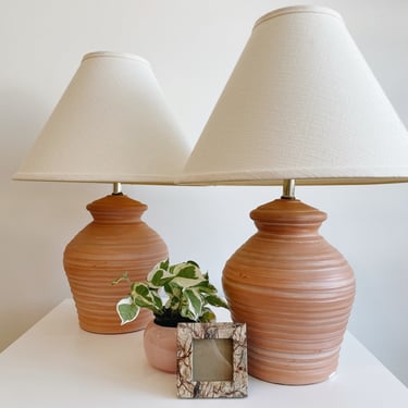 Pair of Terracotta Table Lamps