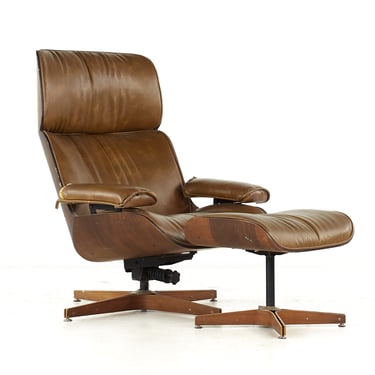 Plycraft Mid Century Mr Chair and Ottoman - mcm 