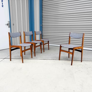 1960s Danish Modern Teak Dining Chairs - Set of 4 
