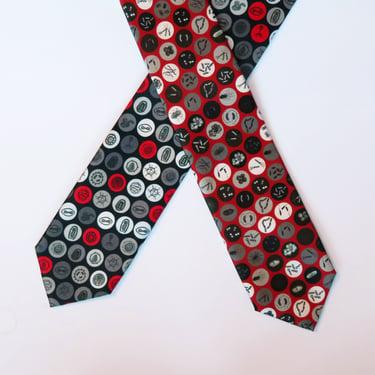 2 for 1 Science Ties: Black Virus Dot and Red Microbe Dot 