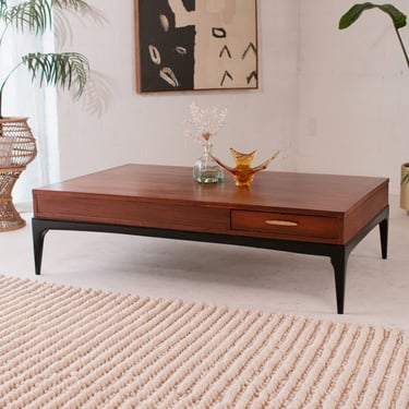 Mid-Century Modern Lane Rhythm collection Walnut Coffee Table