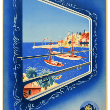 Vintage French Travel Poster Côte d'Azur