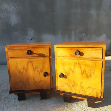 Art Deco Nightstands / PAIR /Art Deco Furniture / Art Deco / Antique Nightstands / Vintage Nightstands / Vintage Furniture /30's 