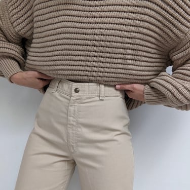 70s Khaki High Rise Trousers