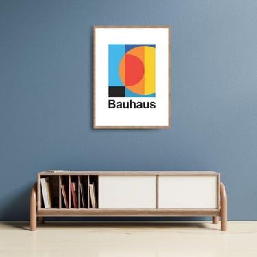 Bauhaus Art Print, Abstract Printable Art, Retro Minimalist Wall Art, MidCentury Modern Digital Wall Art, Instant download, Exibition Poster 