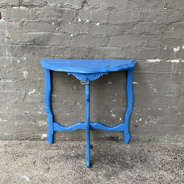 Blue Demilune Table