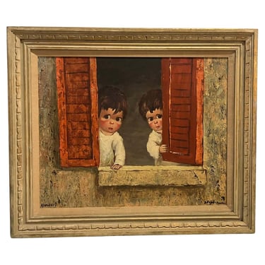 "Naughty Children" on Canvas by Harold Stephenson, Aka Abruzzi