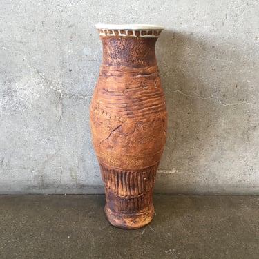 Large Vintage Brutalist Signed Vase
