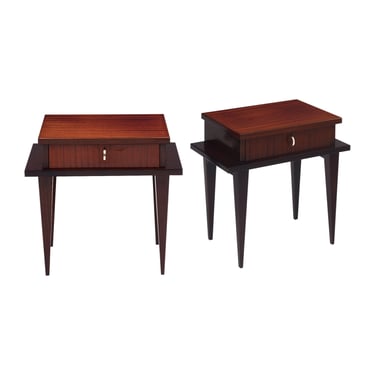 Mid-Century French Rosewood Side Tables