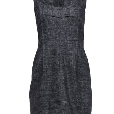 Theory - Dark Gray &amp; Speckled Scoop Neck 'Abia' Wool Blend Dress Sz 8
