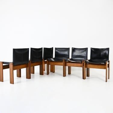 Monk Dining Chairs by Afra & Tobia Scarpa for Molteni, 1970S, set of 6 
