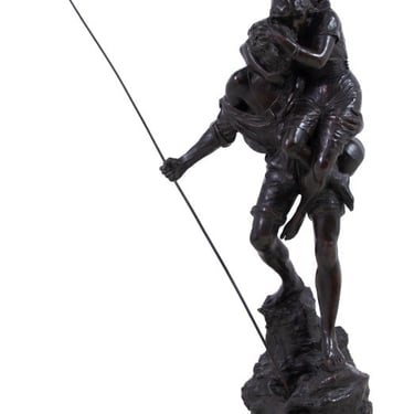 Ettore Ximenes "The Pilgrims" Bronze Sculpture